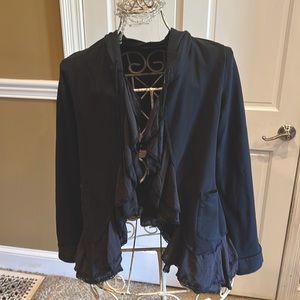 Johnny Was 4 Love And Liberty Black Jacket  Size M